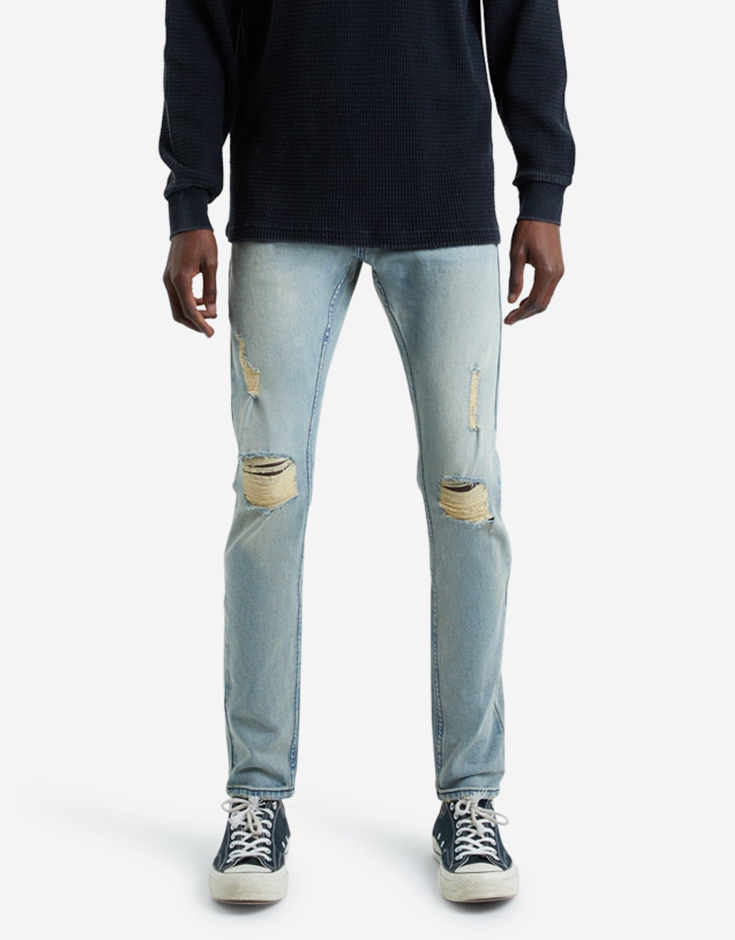 blue jeans with rips mens