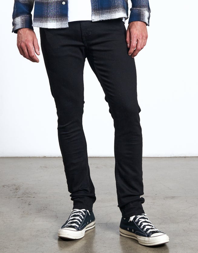 Absent Skinny Jeans in Solid Hallensteins NZ Black 