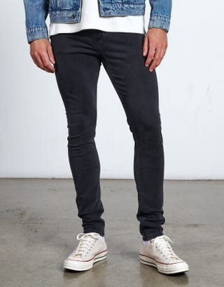 Twill Baggy Cargo Pocket Pants in Washed Black