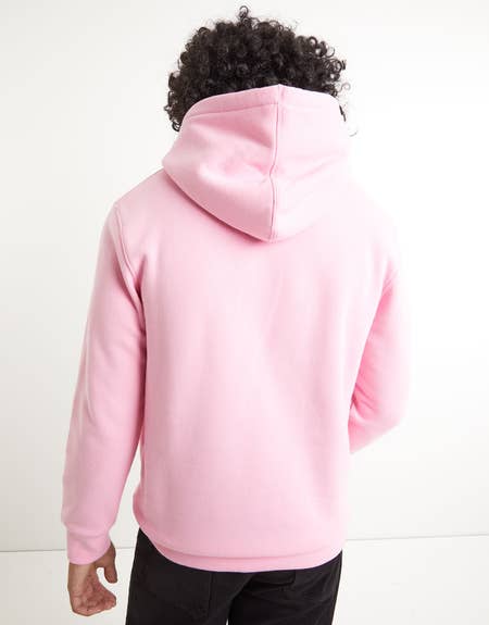 PLAIN PULLOVER HOODIE PINK