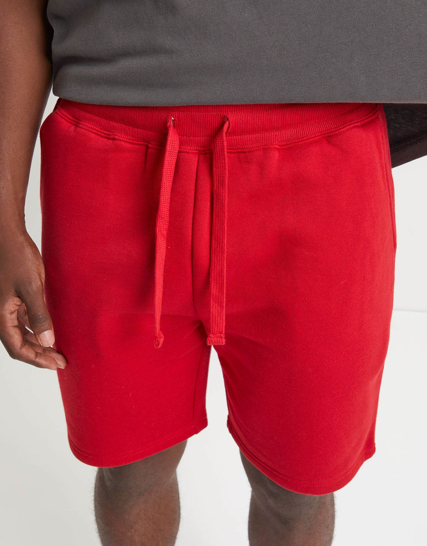 Red sales track shorts