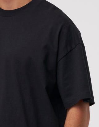 Mens Loose Oversized Fit Short Sleeve T-shirt With Dropped