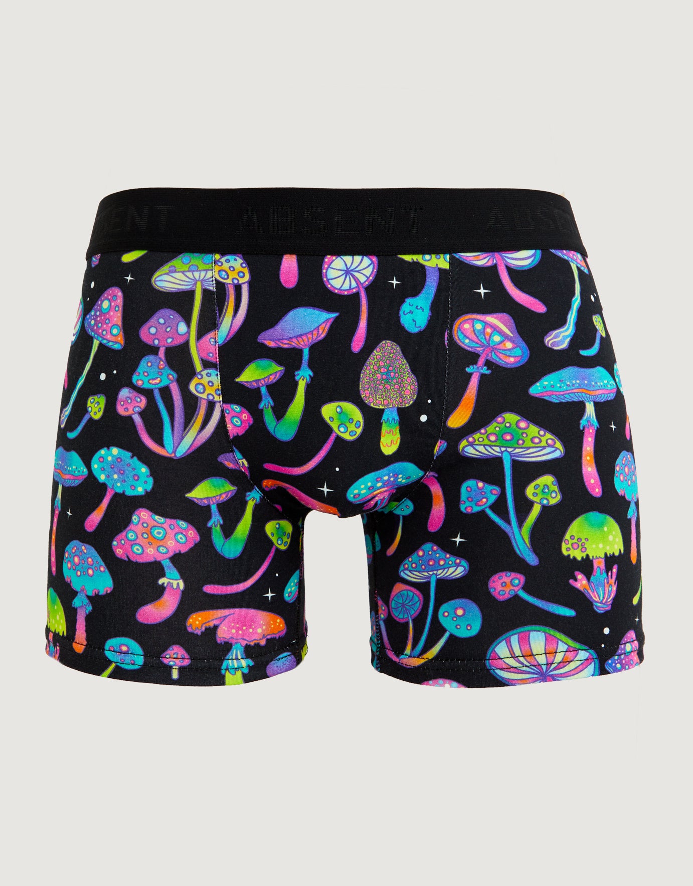 Organic Buzzy Mushroom Boxers in Black Hallensteins NZ