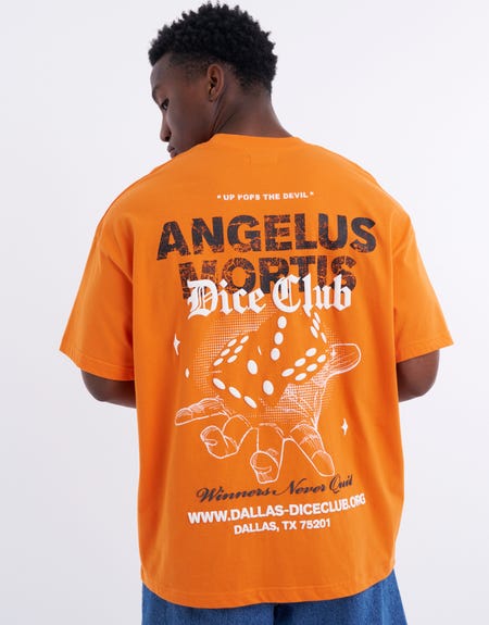 Dice Club Box Fit Tee in Orange