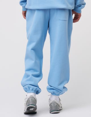 Baggy Leisure Club Cuffed Track Pants in White