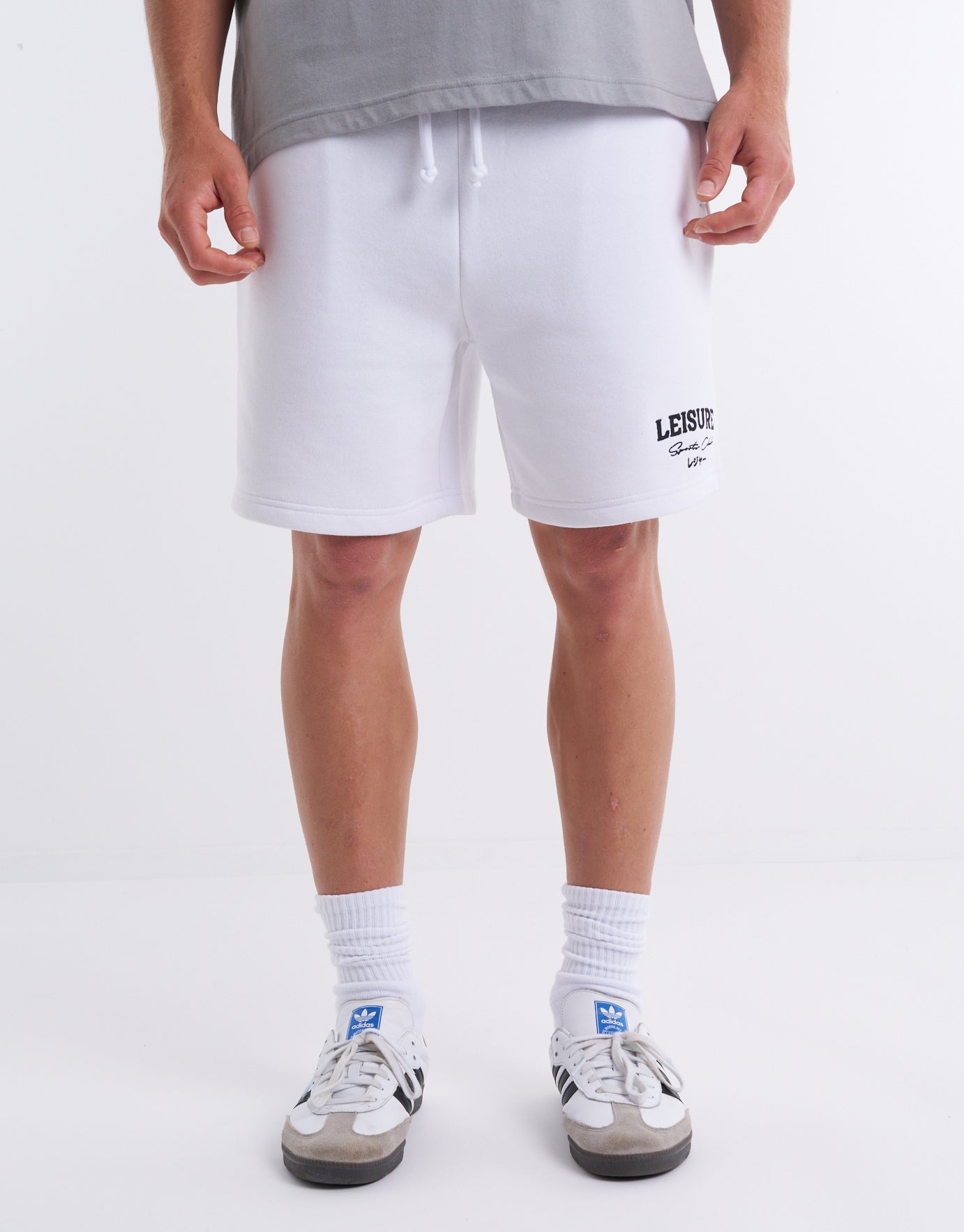 Leisure Sports Club Track Shorts in White | Hallensteins NZ