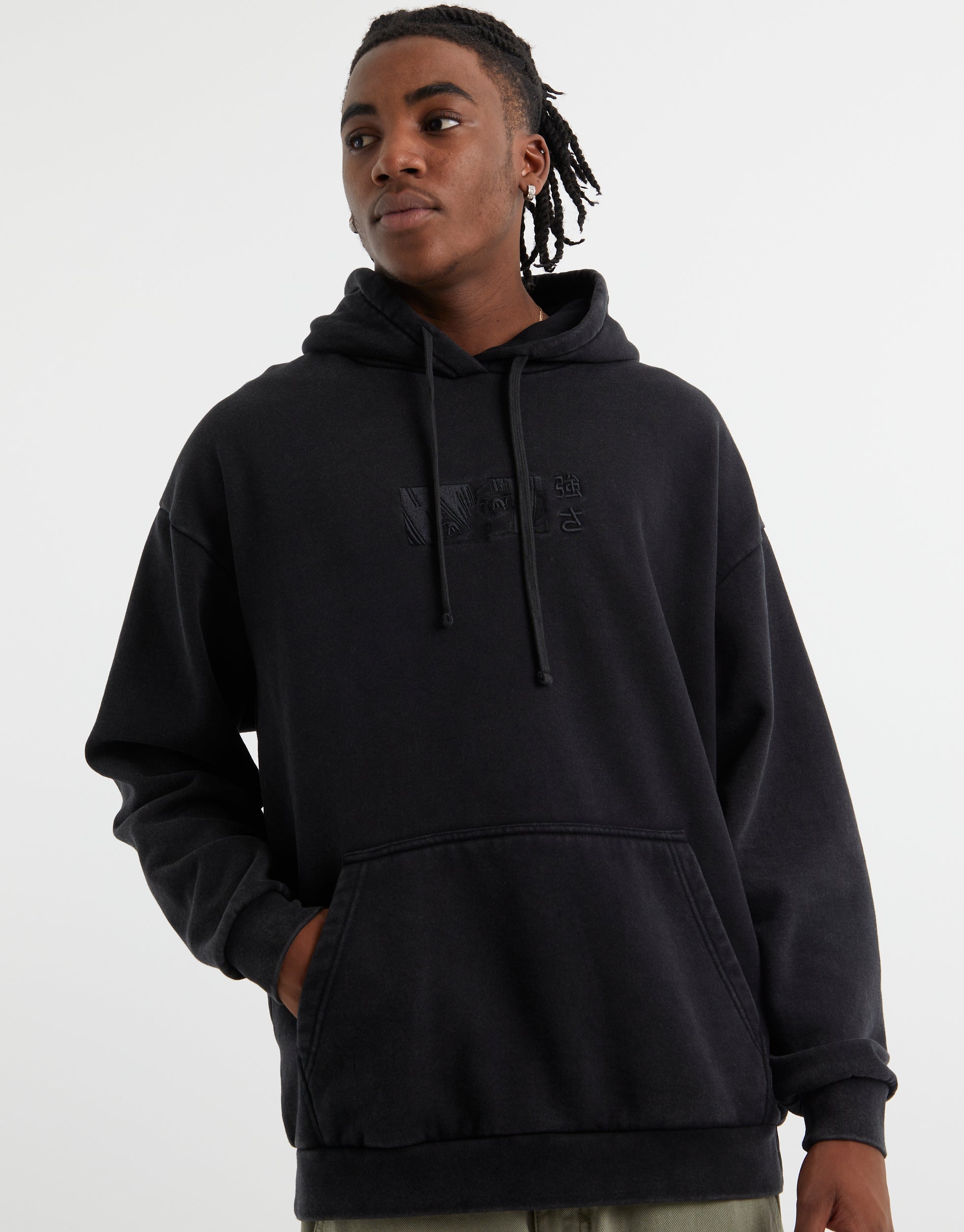 Nfl Miami Dolphins Oversized Hoodie in Washed Black