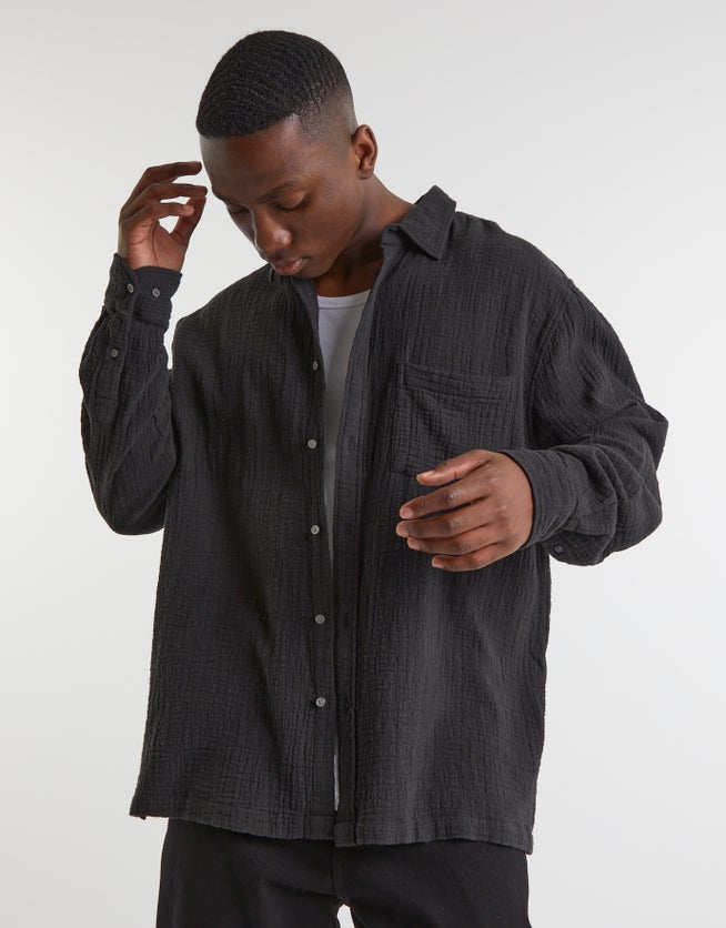 crinkle overshirt