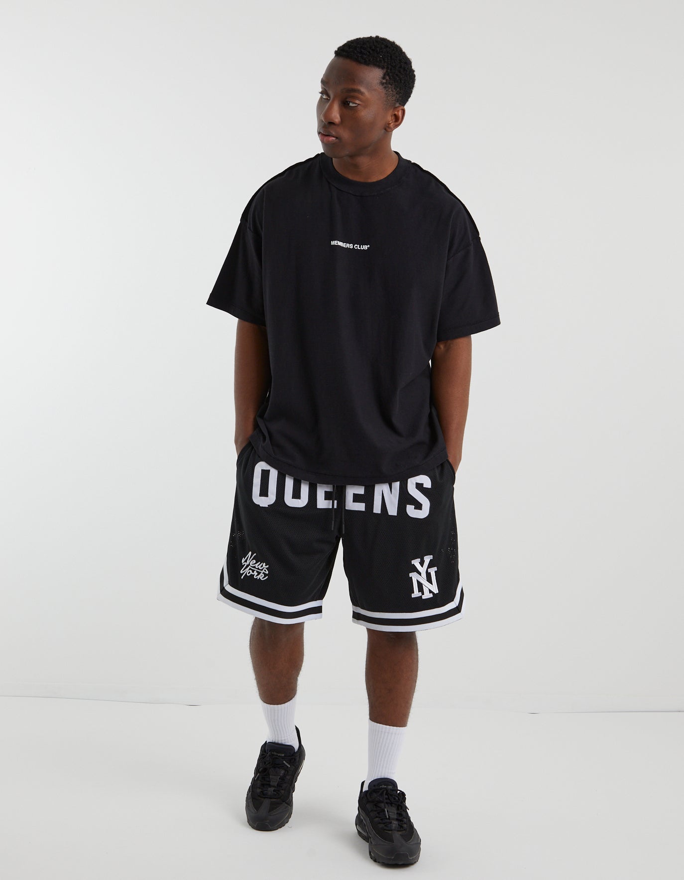 Queens Basketball Shorts in Black Hallensteins NZ