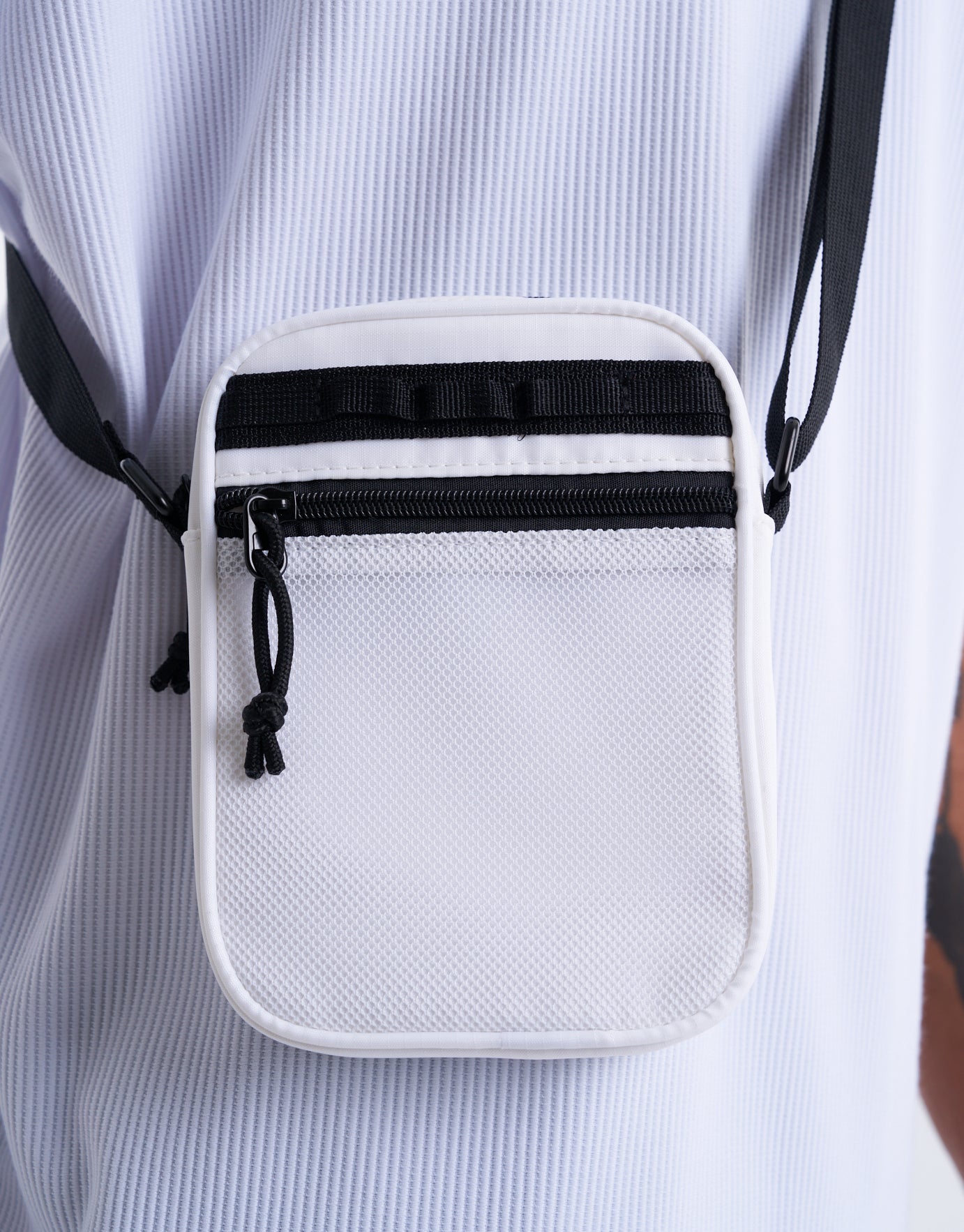 Ripstop Crossbody Hip Bag in White | Hallensteins AU