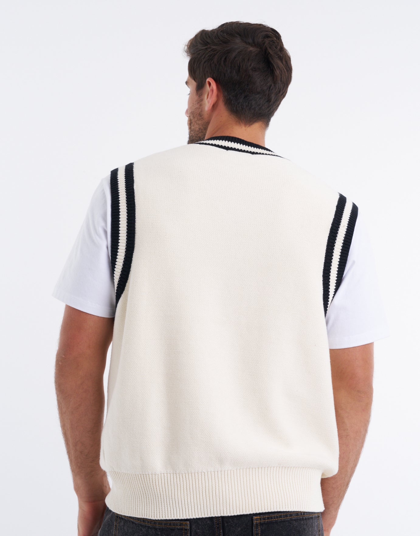 Tipped Knit Vest