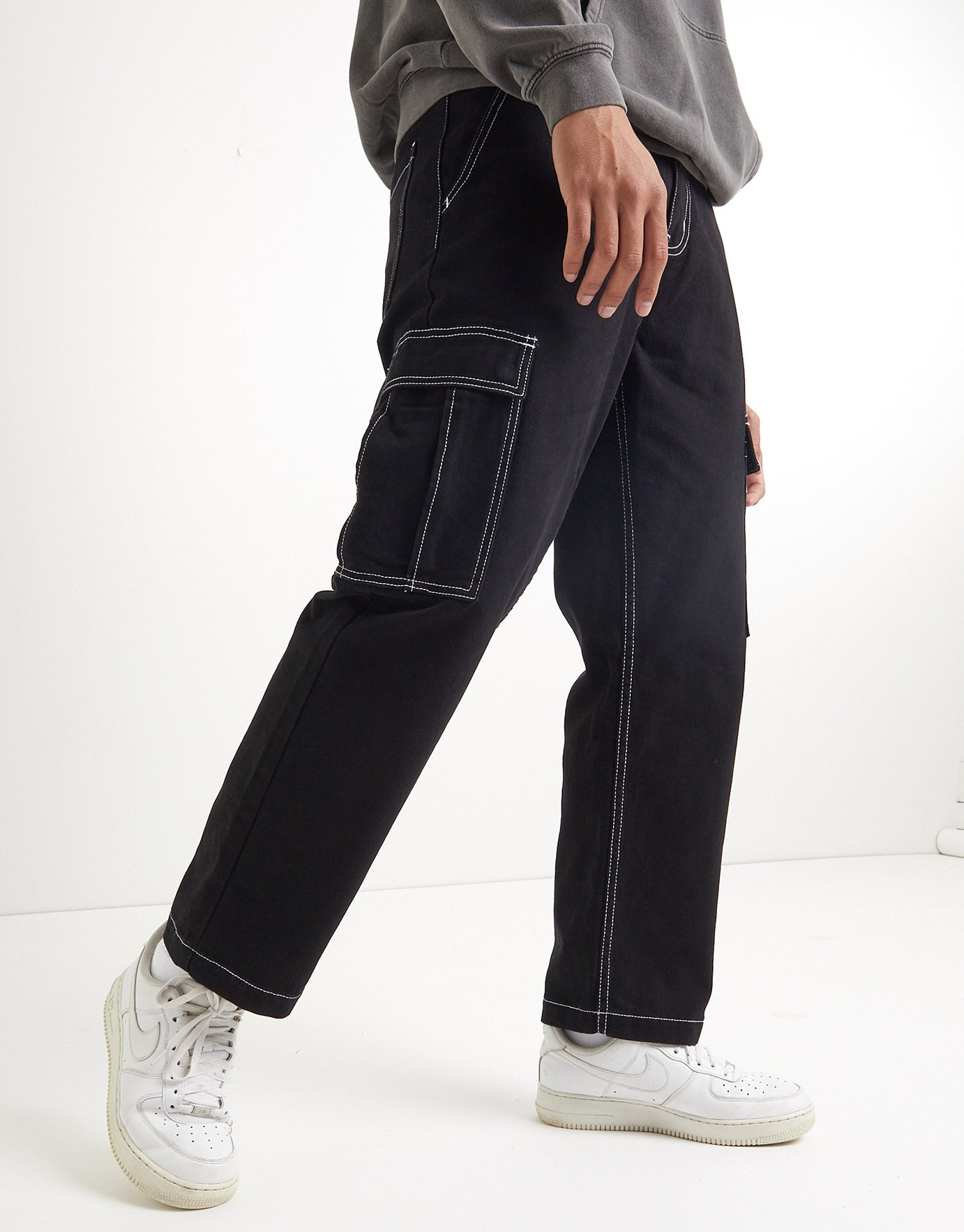 baggy grey cargo pants