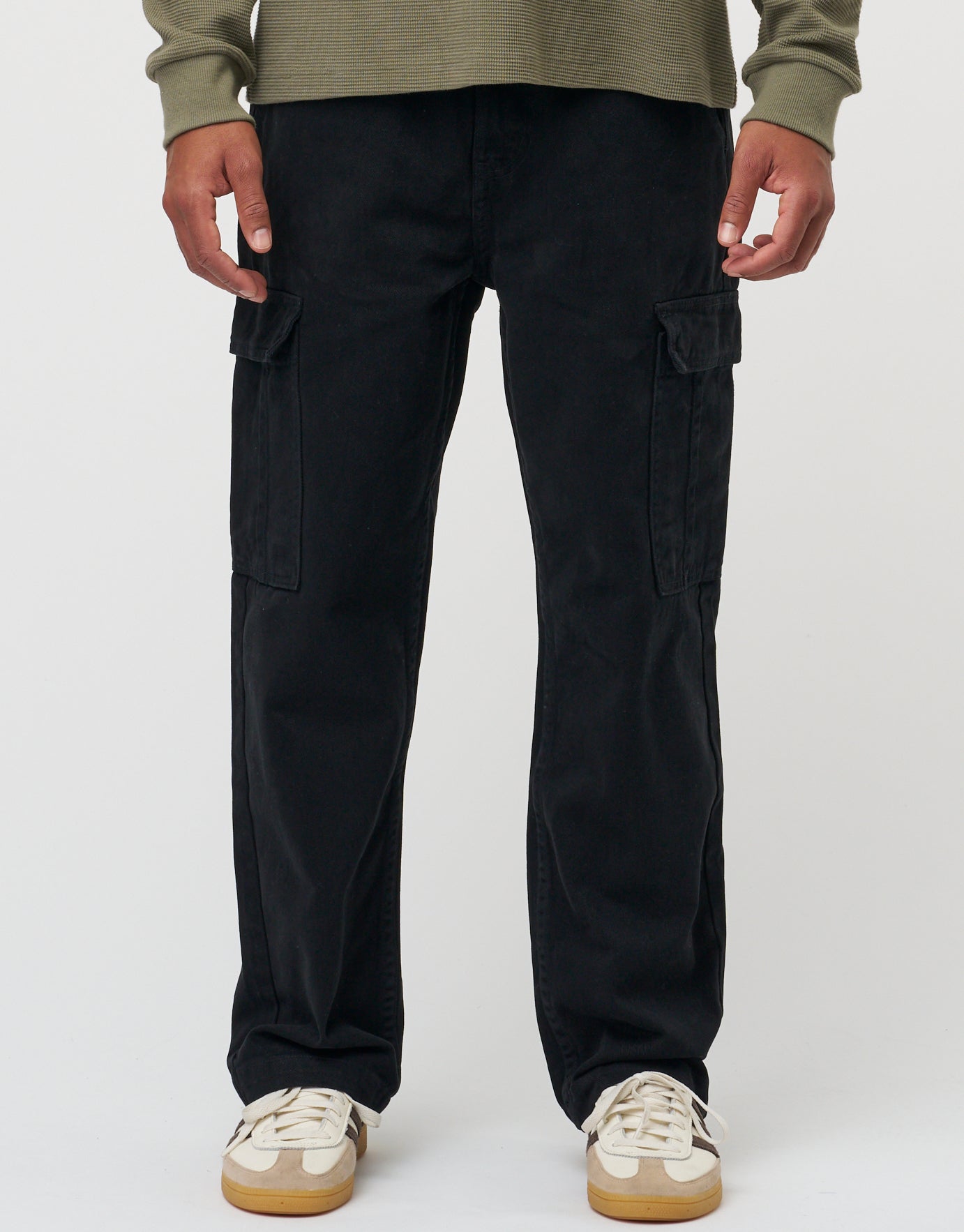 Black Slim Fit Cargo Trousers | New Look