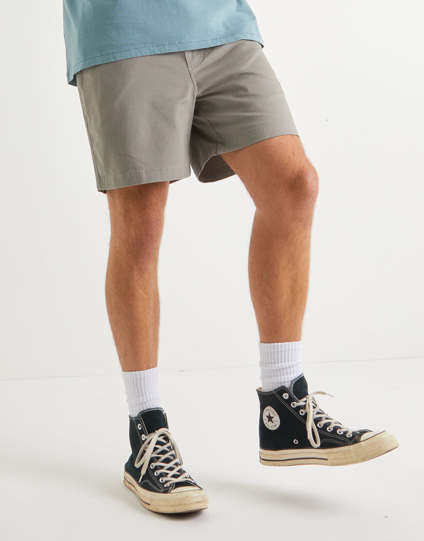 Twill Drawcord Shorts in Black | Hallensteins US