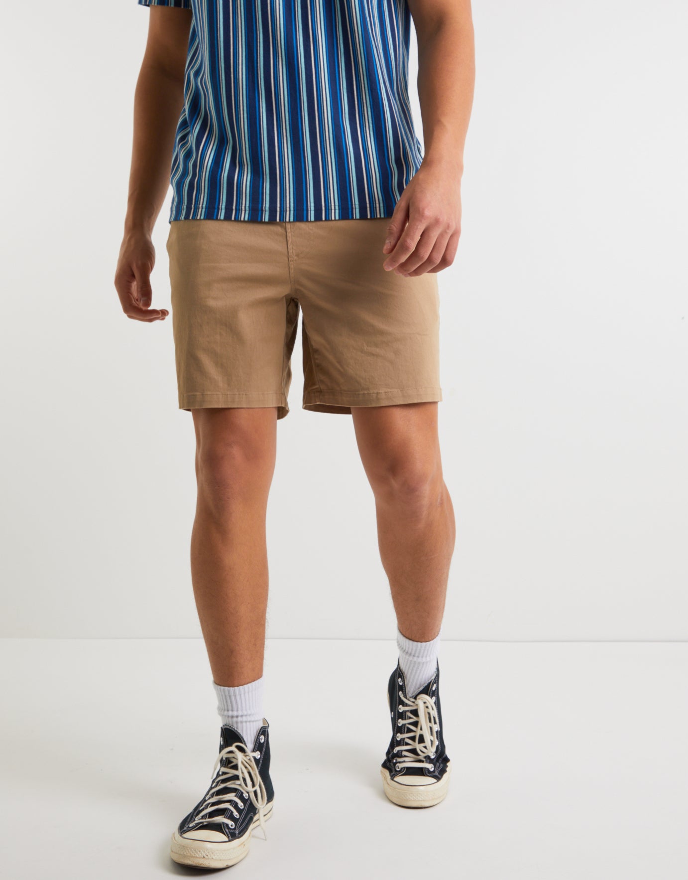 Twill Drawcord Shorts in Black | Hallensteins US