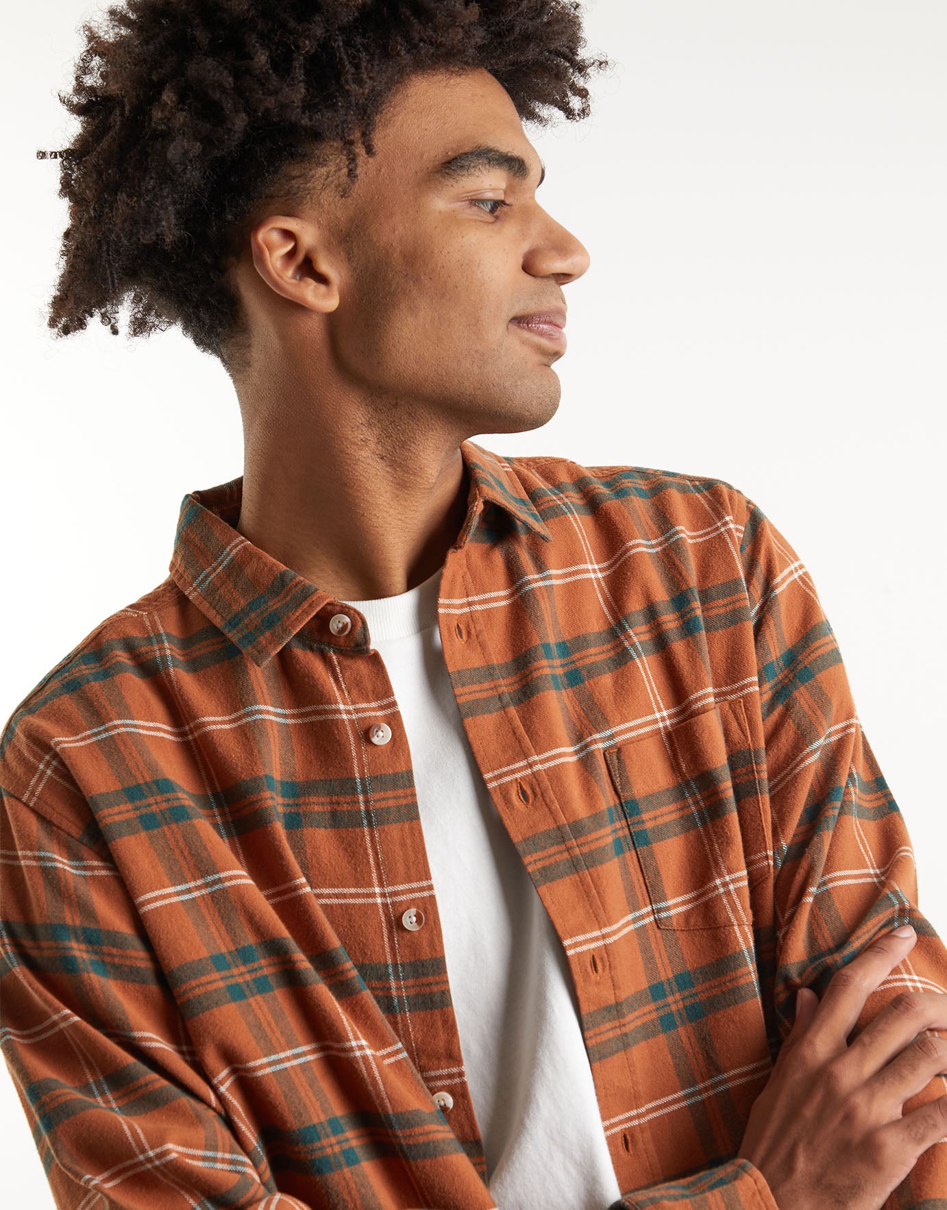 brown check dress shirt