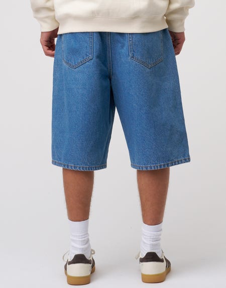 Y2K Dragon Baggy Jort in Blue