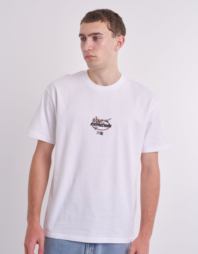 Fearless Organic Oversize Fit T-shirt in White | Hallensteins US