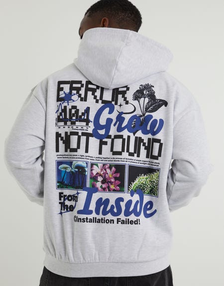 Photosythesis Graphic Print Hoodie in Snow Marle