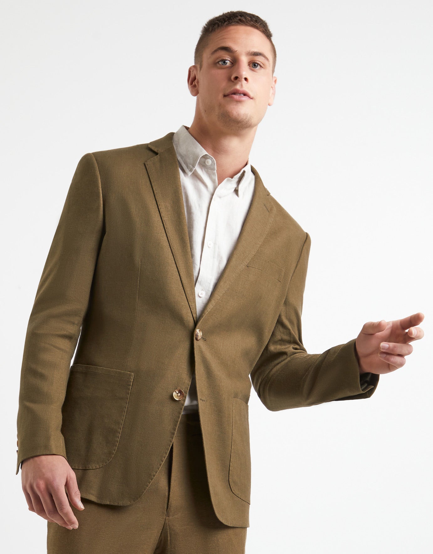 khaki suit jacket