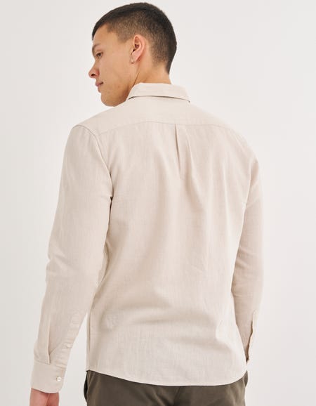 Check styling ideas for「Premium Linen Long-Sleeve Shirt、Linen Cotton  Tapered Pants」