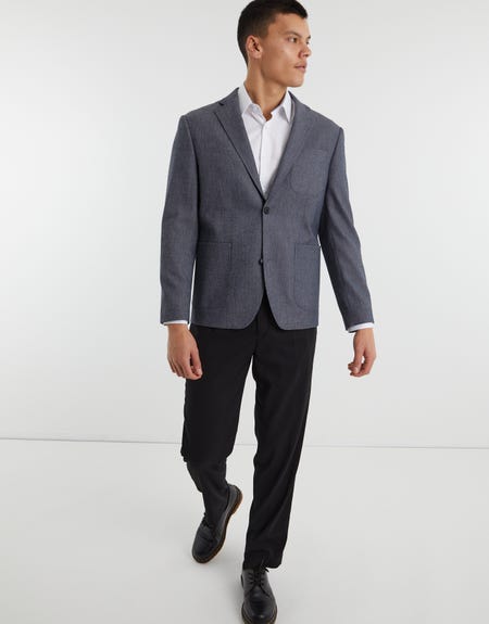 Slim Stretch Textured Tailored Blazer