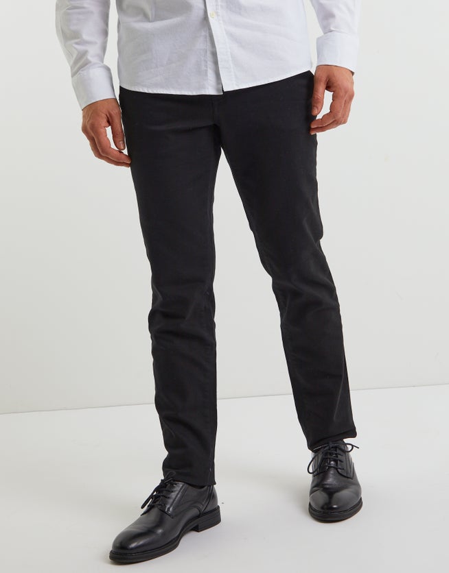 Organic Cotton Slim Fit Pants in Stone