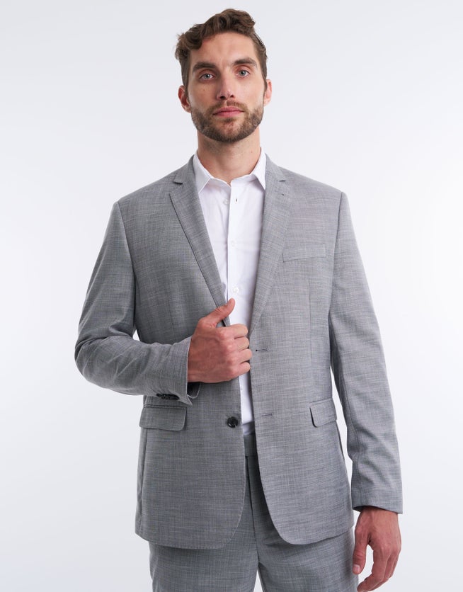 Slim Fit Hash Suit Jacket in Grey | Hallensteins NZ