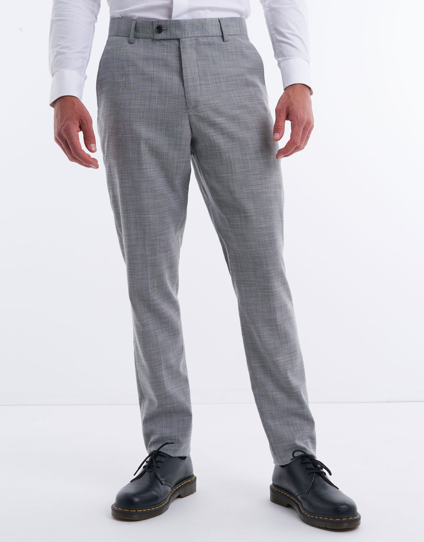 Men's Fashion Stretch Dress Pants Slim Fit Plaid Pants - Temu