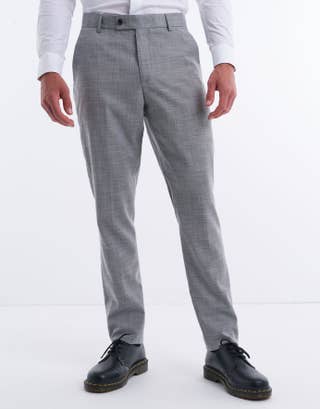 Skinny Fit Stretch Suit Pants in Charcoal