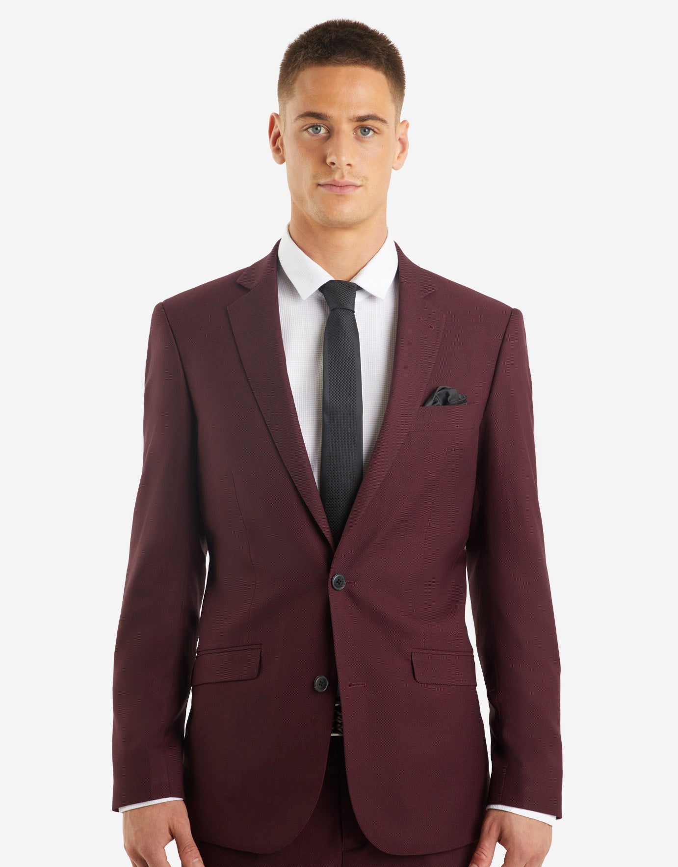 long red suit jacket