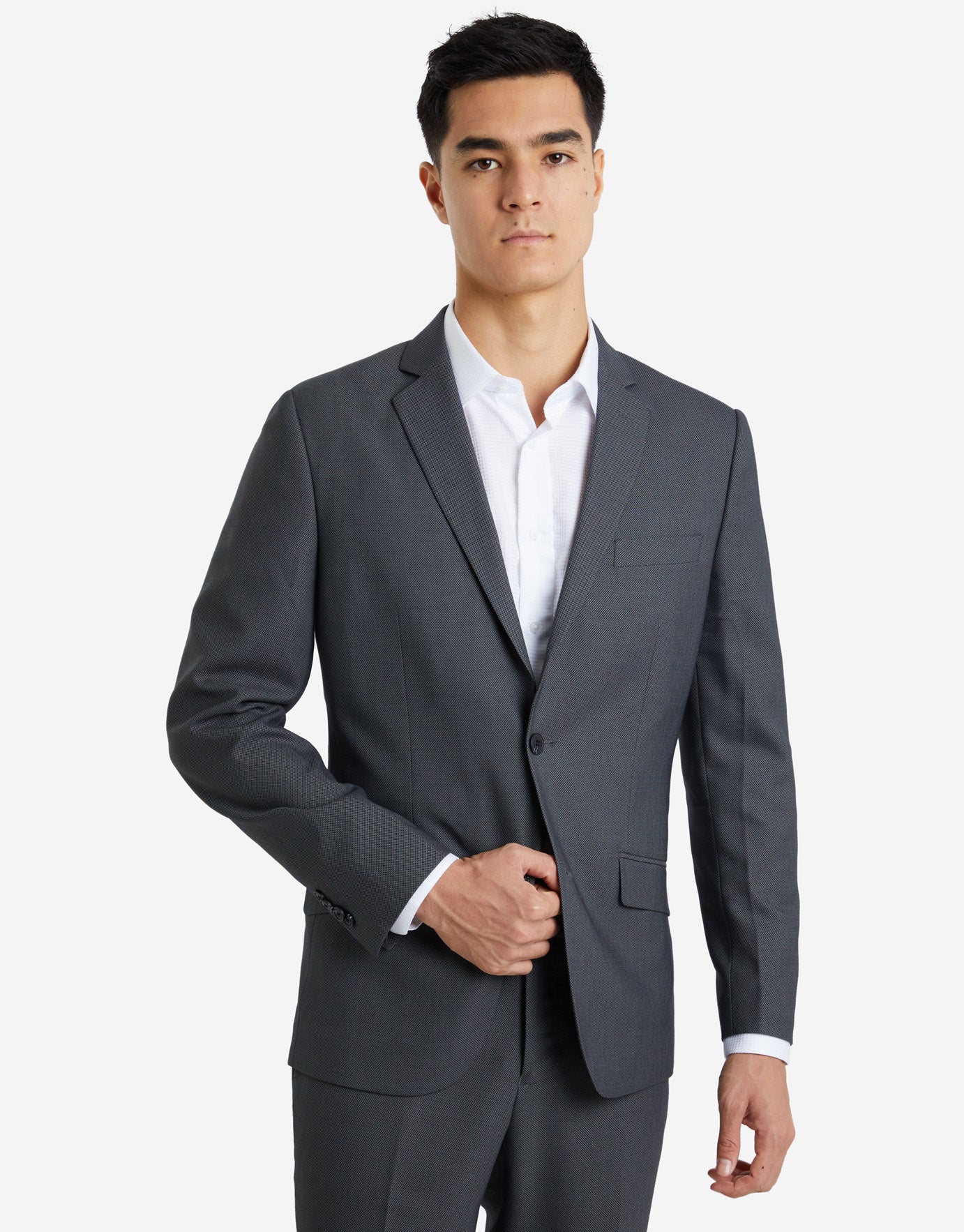 textured suit jacket