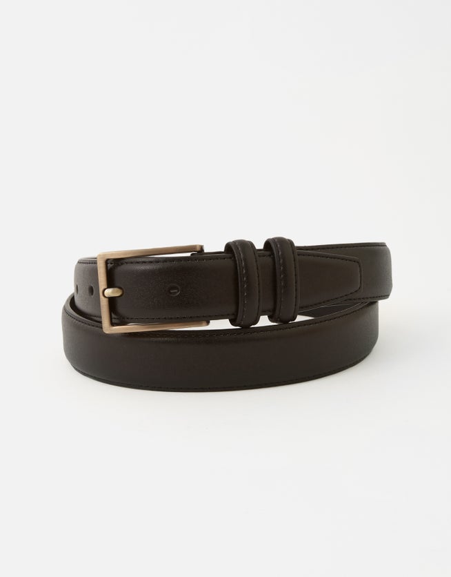 Rogen Leather Belt in Black | Hallensteins AU