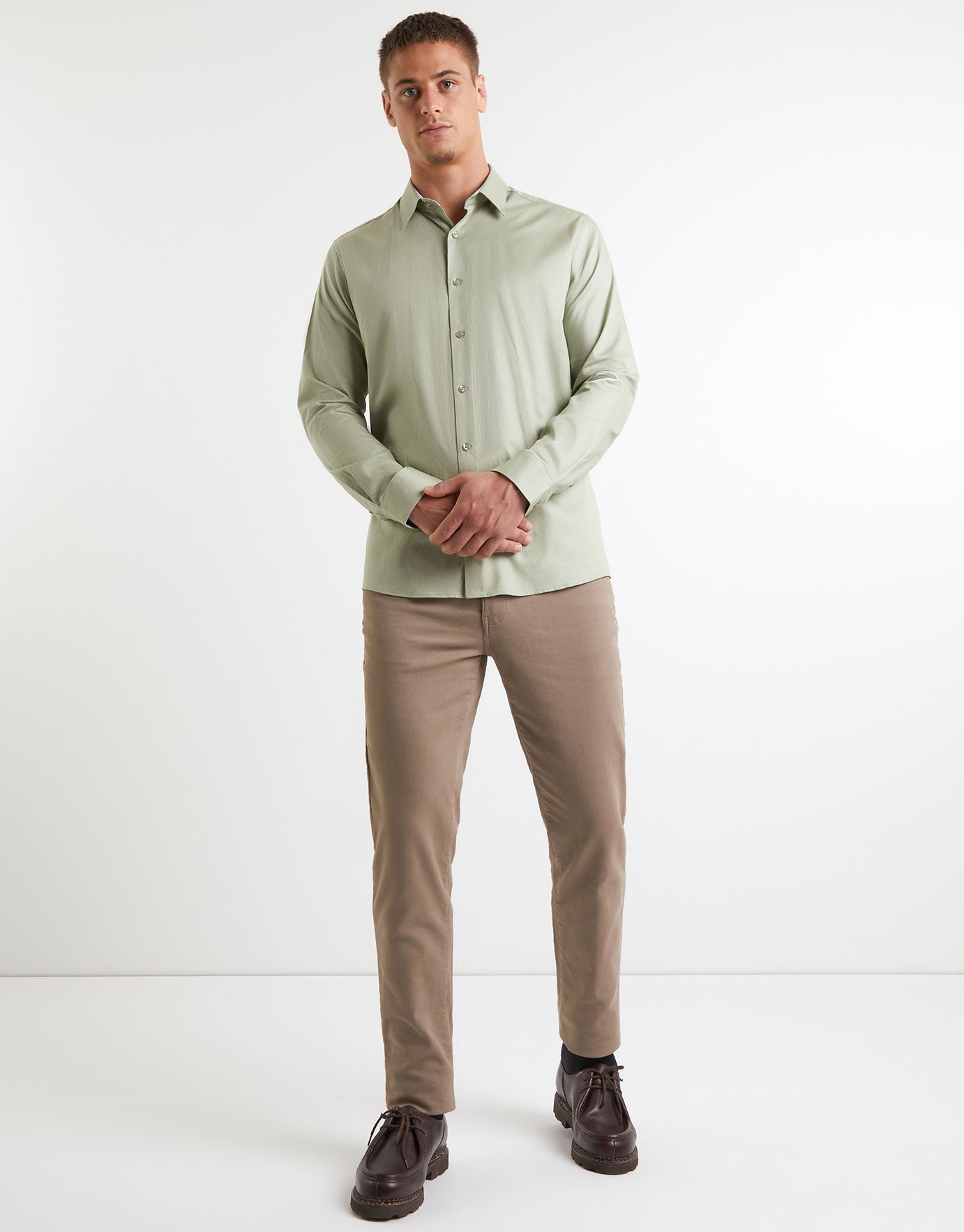 pistachio green mens dress shirt