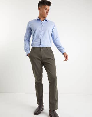 The Worn By Nature Chino Pantalón Casual Hombre Freeport PZAE Verde