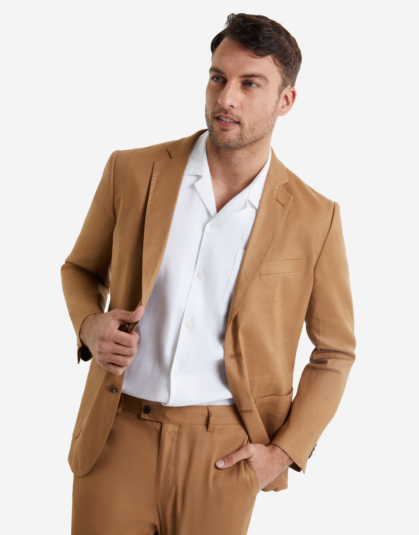 light tan suit jacket