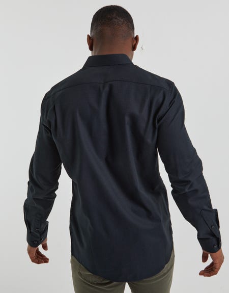 Textured Waffle Shirt - Charcoal – Privacy.clo