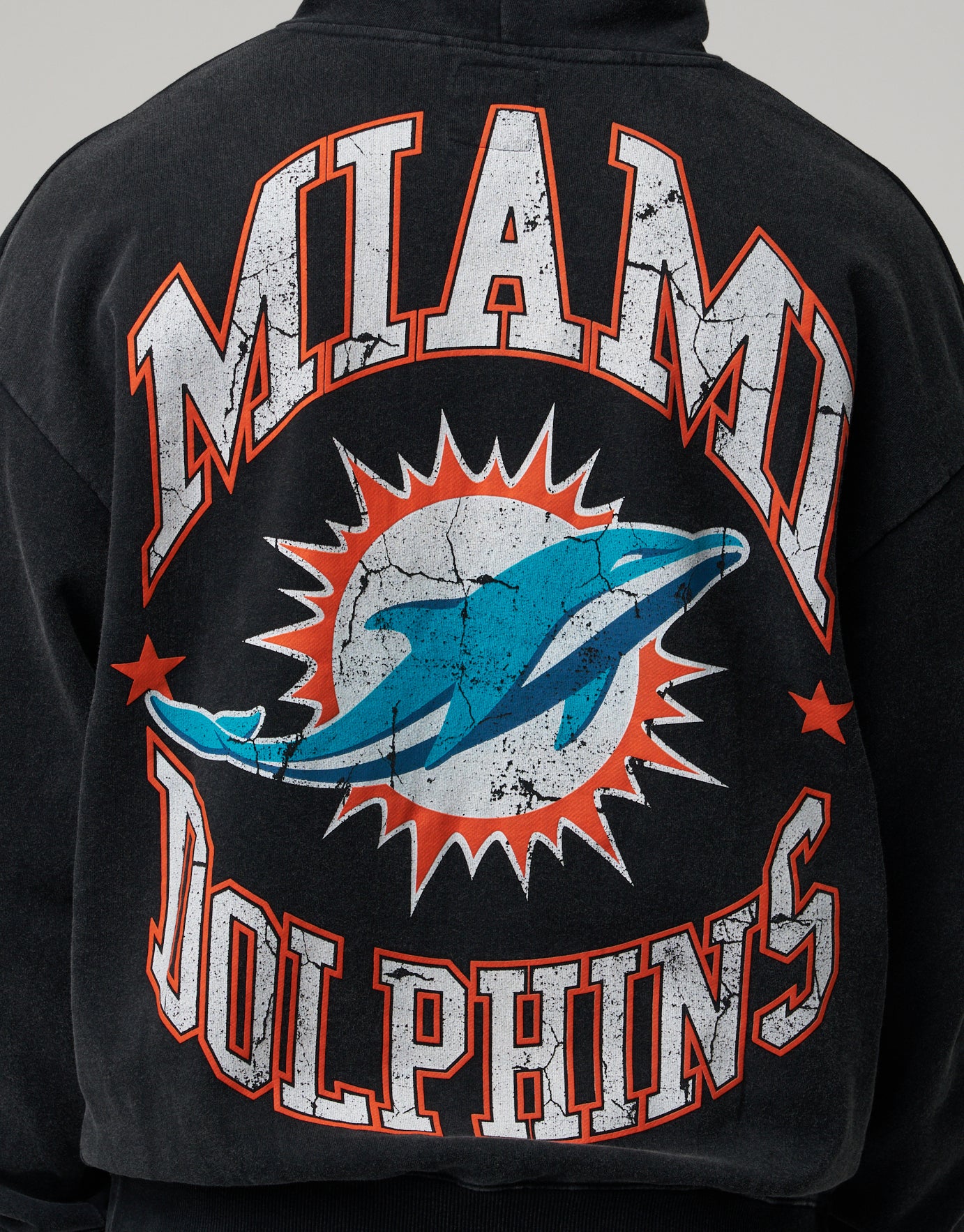 NFL Miami Dolphins Vintage Oversized Hoodie in Washed Black | Hallensteins  NZ