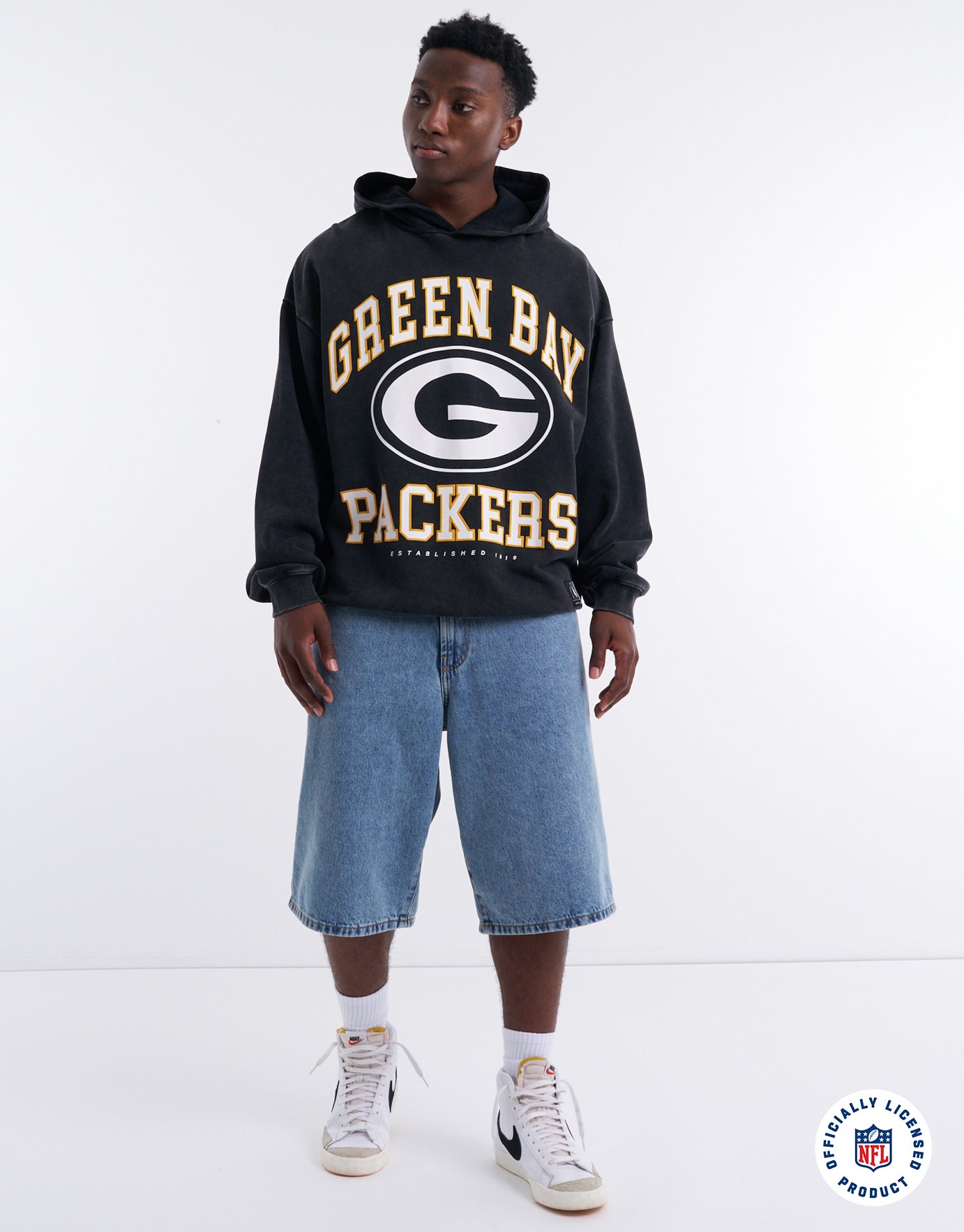 Black packers outlet hoodie