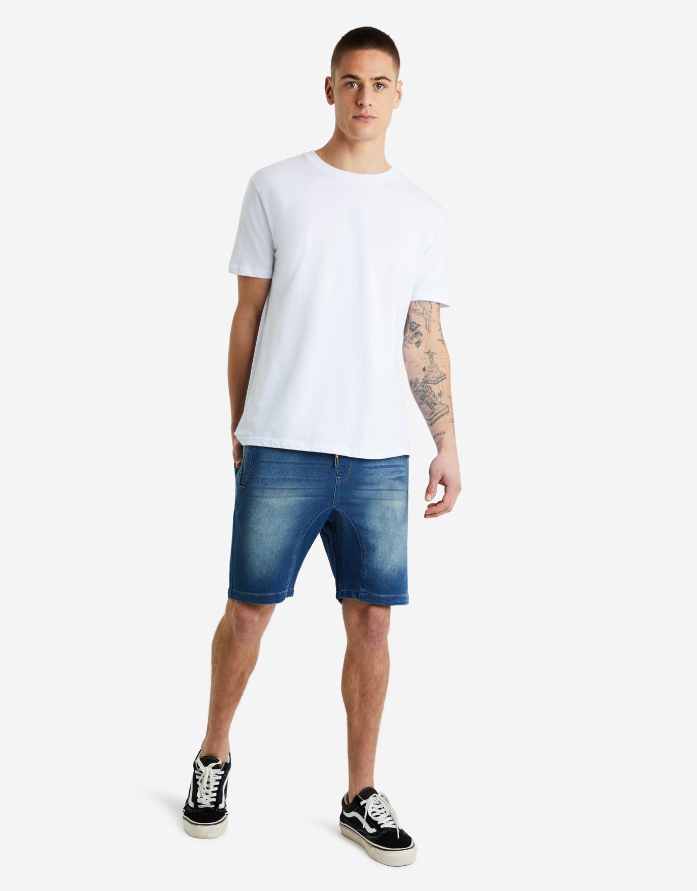 Absent Icarus Denim Shorts In Blue Hallensteins Nz