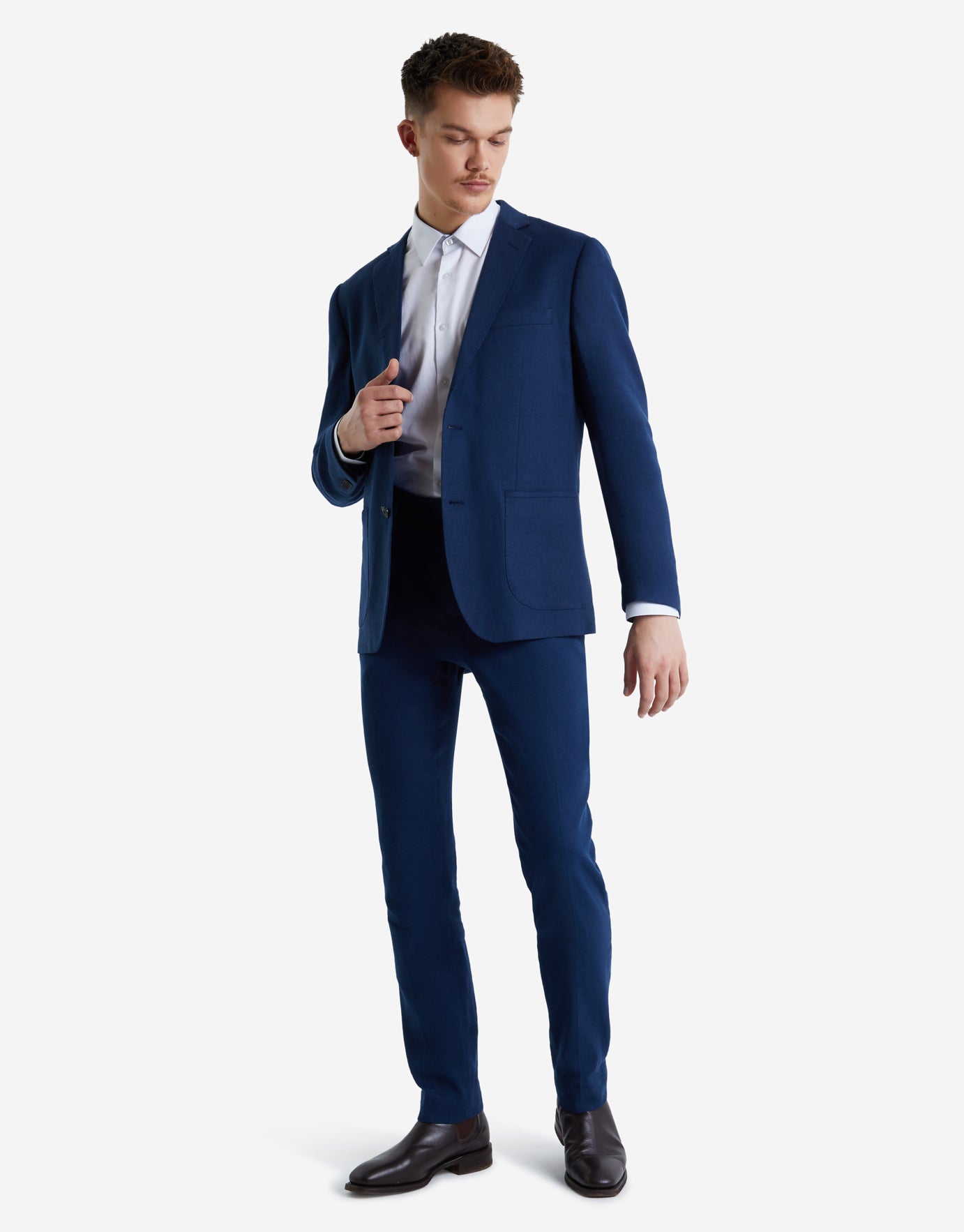 OLIVER SPENCER Straight-Leg Mélange Linen Drawstring Suit Trousers for Men  | MR PORTER