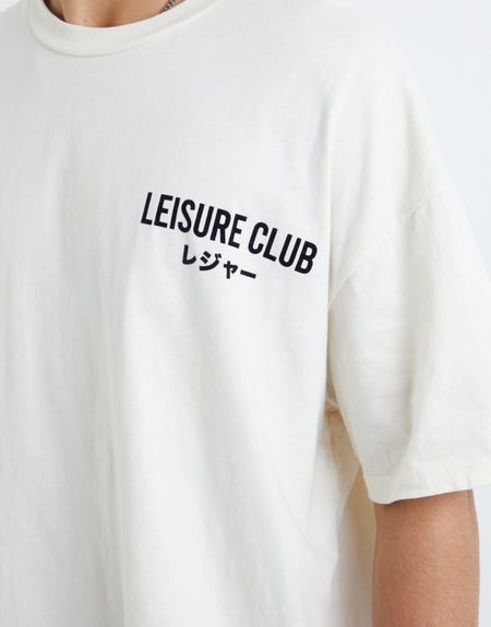 BK931322-DROP SHOULDER TEE-WHITE – Leisure Club Official